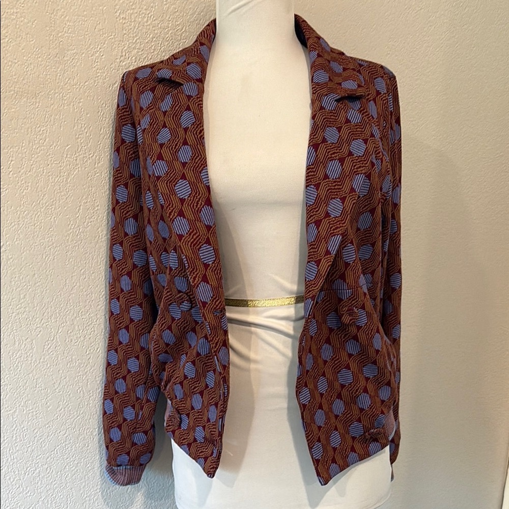 Justmine Geometric Patterned Jacket - Picture 8 of 11
